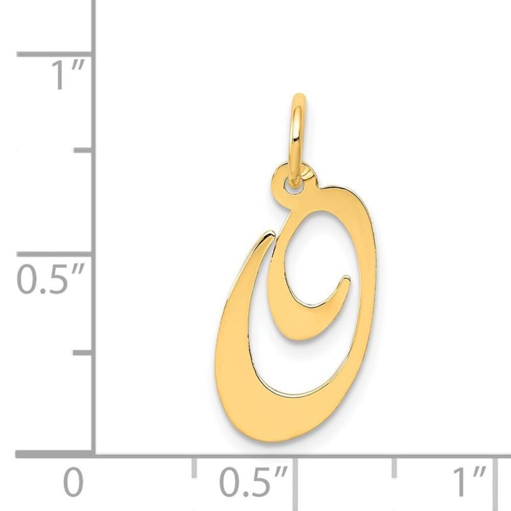 Kazi Luxury 14k Yellow Gold Medium Fancy Script L… - image 3